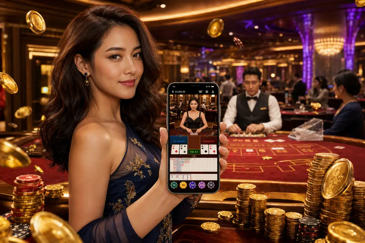 pya777 Live Dealer ဂိမ်းကစားနေသော မြင်ကွင်း